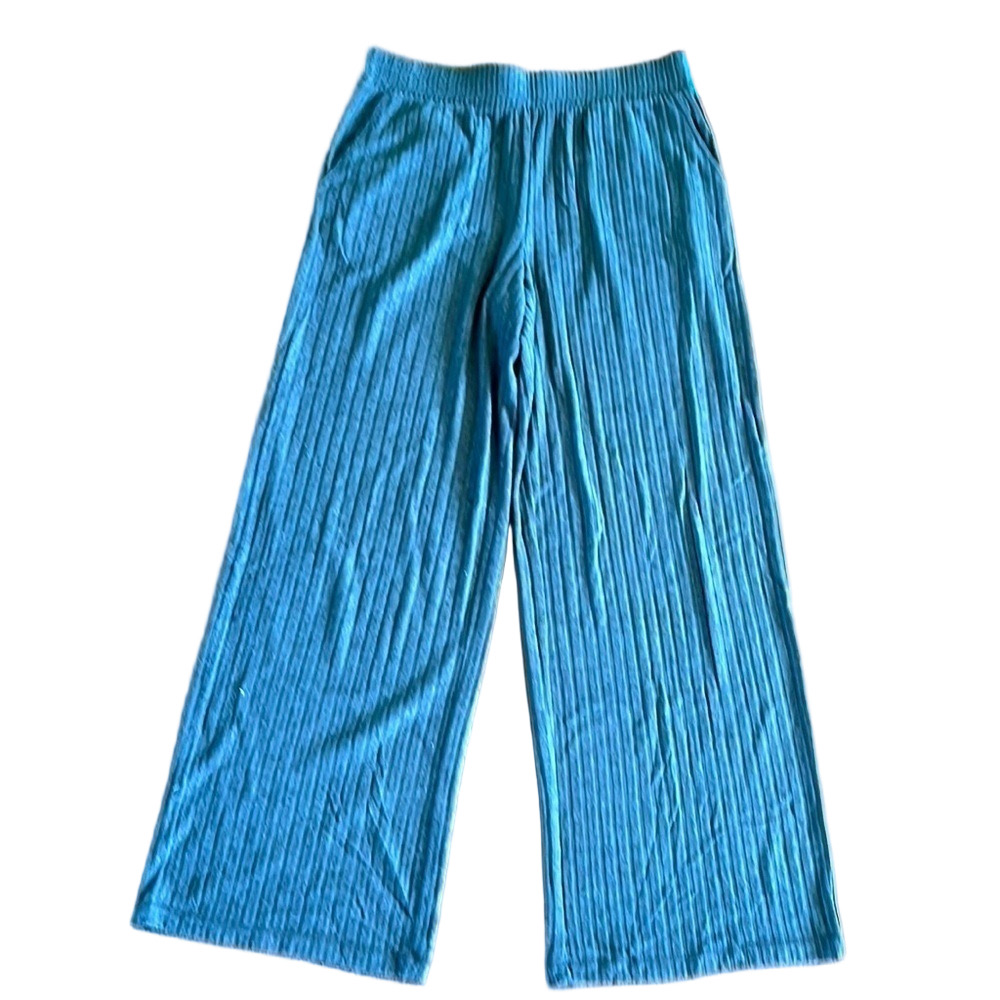 ANYBODY soft ribbed grey wide leg pants size small (6-8)